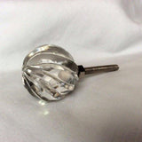 Swirled Clear Glass Cabinet Knobs Drawer Pulls 1 Inch-Dwyer Home Collection