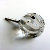 Swirled Clear Glass Cabinet Knobs Drawer Pulls 1 Inch-Dwyer Home Collection
