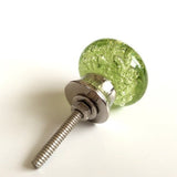 Lime Green Glass Bubble Cabinet Knobs Drawer Pulls 1.50 Inch (s)-Dwyer Home Collection
