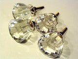 Vintage Modern Clear Glass Cabinet Knobs Drawer Pulls 1.50 Inch (s)-Dwyer Home Collection