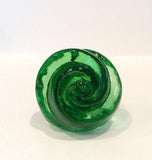 Emerald Green Cabinet Knobs Rose Shaped Glass 1.75 Inch-Dwyer Home Collection