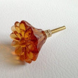 amber glass daisy drawer pulls cabinet knobs 1.4 inch
