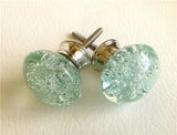 Mint Green Sea Glass Bubble Cabinet Knobs Pull 1.25 Inch (s)-Dwyer Home Collection
