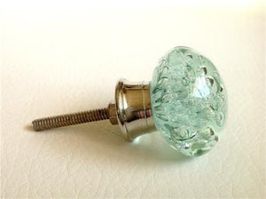 Mint Green Sea Glass Bubble Cabinet Knobs Pull 1.25 Inch (s)-Dwyer Home Collection