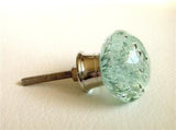 Mint Green Glass Bubble Cabinet Knobs Pulls Coastal 1.25 Inch-Dwyer Home Collection