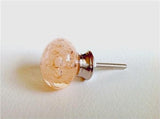 Peach Glass Air Bubble Drawer Pull Cabinet Knob Decorative Hardware-Dwyer Home Collection