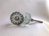Antique Style Clear Glass Cabinet Knobs Pulls 1.25 Inch-Dwyer Home Collection