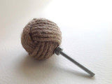 Nautical Jute Rope Cabinet Knobs Monkey Fist Knobs 1.38 or 1.50 Inch-Dwyer Home Collection