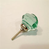 Chic Shabby Mint Green Glass Cabinet Knobs Drawer Pulls 1.65 Inch-Dwyer Home Collection
