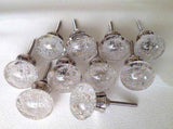 Clear Glass Bubble Cabinet Knobs Dresser Drawer Pulls Lot of (12)-Dwyer Home Collection