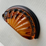 amber glass cup style cabinet desk drawer pulls 3.75 in.