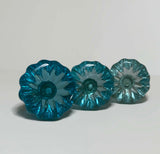 Vintage Glass Cabinet Knobs 3 Aqua Colors 1.50 Inch-Dwyer Home Collection