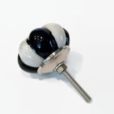 Black and White Porcelain Cabinet Knobs 1.75 Inch-Dwyer Home Collection