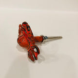 Cast Iron Red Crab Cabinet Knobs Shellfish Drawer Pulls 1.75 Inch-Dwyer Home Collection
