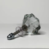 Clear Glass Cabinet Knobs Star Shaped Drawer Pulls 1.50 Inch-Dwyer Home Collection