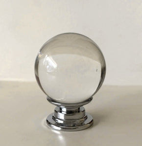 Clear Glass Round Ball Cabinet Knobs Furniture Drawer Pulls 1.25 Inch-Dwyer Home Collection