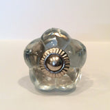 Clear Glass Simple Ribbed Cabinet Knobs Dresser Drawer Pulls 1.5 Inch-Dwyer Home Collection