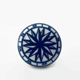 Porcelain Compass Cabinet Knobs Pull Nautical 1.60 Inch-Dwyer Home Collection