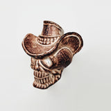 Skull Head Cabinet Knobs Drawer Pulls Western Cowboy Hat 2.25 Inch-Dwyer Home Collection