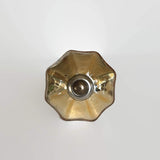 Gold Mercury Glass Cabinet Knobs With Simple Silver Collar 1.75 Inch-Dwyer Home Collection