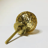 Antiqued Gold Mercury Cabinet Knobs Pulls Textured 2 Inch-Dwyer Home Collection