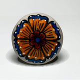 Sunflower Cabinet Knobs Drawer Pull Gold And Blue 1.75 Inch-Dwyer Home Collection