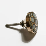 Golden Brass Cabinet Knobs Pulls Shell Accents 1.40 Inch-Dwyer Home Collection