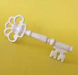 Skeleton Key Window Handles Or Furniture Handles Pulls White 5.50 Inch-Dwyer Home Collection
