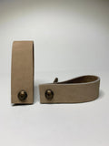 Faux Leather Loop Drawer Pulls In Tan or Brown 2.6 Inch Loop-Dwyer Home Collection