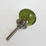 Olive Green Glass Bubble Cabinet Knobs Pulls 1.5 Inch-Dwyer Home Collection