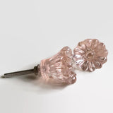 Pink Daisy Glass Cabinet Knobs Drawer Pulls 1.50 Inch-Dwyer Home Collection