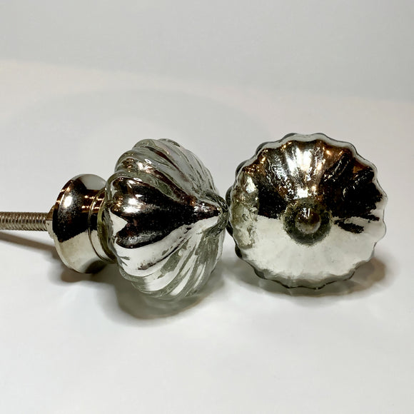 Silver Mercury Cabinet Knobs Dresser Drawer Pulls 1.25 Inch-Dwyer Home Collection