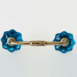 Turquoise Blue Glass Cabinet Knobs 1.75 Inch or 4 Inch Drawer Handles-Dwyer Home Collection