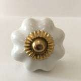 White Porcelain Cabinet Knobs Dresser Drawer Pulls 1.75 Inch-Dwyer Home Collection