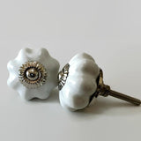 White Porcelain Cabinet Knobs Dresser Drawer Pulls 1.75 Inch-Dwyer Home Collection