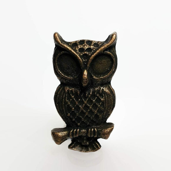 Wise Old Owl Cabinet Knobs Pulls Cast Iron 1.75 Inch-Dwyer Home Collection