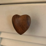 Heart Cabinet Knobs 1.50 Inch Rustic Wood-Dwyer Home Collection