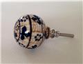 Blue and Brown Europa Porcelain Cabinet Knobs Dresser Drawer Pulls