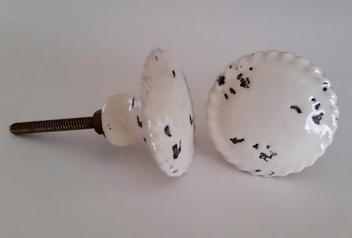 Unique Off White Porcelain Kitchen Cabinet Knobs Drawer Pulls