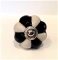 Black and White Porcelain Cabinet Knobs Dresser Drawer Furniture Pulls
