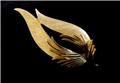 Corocraft Goldtone Feather Pin Brooch Vintage