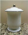 Ceramic Vanity or Kitchen Jar in White with Lid