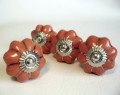 Salmon Drawer Pull Pulls Cabinet Knob Silver Rosette Accents 7.jpeg