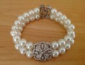 Double Strand White Glass Pearls with CZ Studded Clasp 1.jpeg