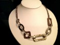 Copper bronze silver metal large link necklace 1.jpeg
