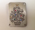 Christmas Tree and Rhinestones JJ Jonette Pin Brooch