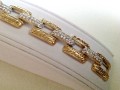 14k Gold Plated and CZ Link Bracelet 2.jpeg