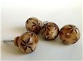 Rustic Natural Carved Bone Knobs Pulls Set of 4
