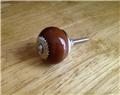 Chocolate Brown Porcelain Cabinet Knobs Pulls Decorative Hardware