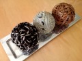 Brown and Beige Natural Fill Balls Set of Three NIB 1.jpeg